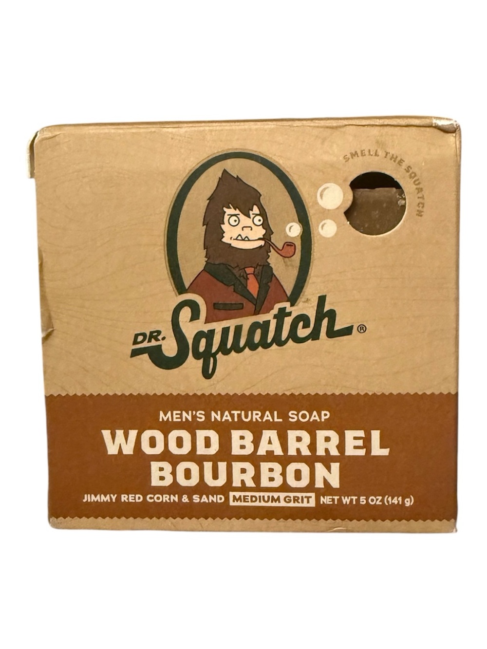 Dr. Squatch Wood Barrel Bourbon Men's Natural Soap - Brown